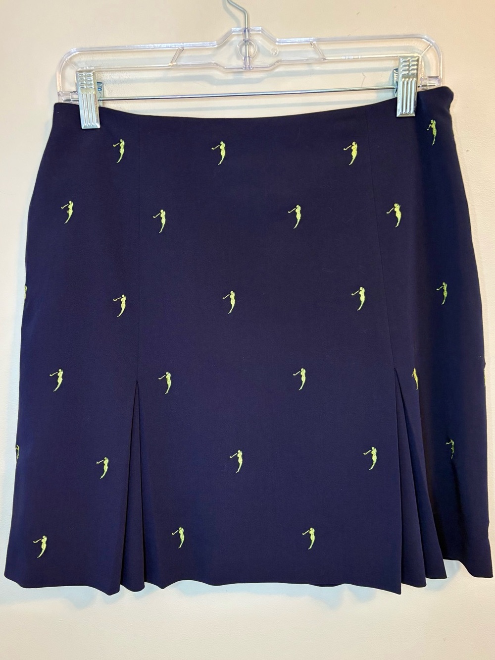 EP Pro Golf Skirt Size 6 Navy Embroidered Golfer Pleated Skort